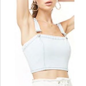 🌴Jean Overalls Crop Top